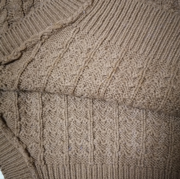 brown crew neck long sleeve knitted top - Picture 6 of 6
